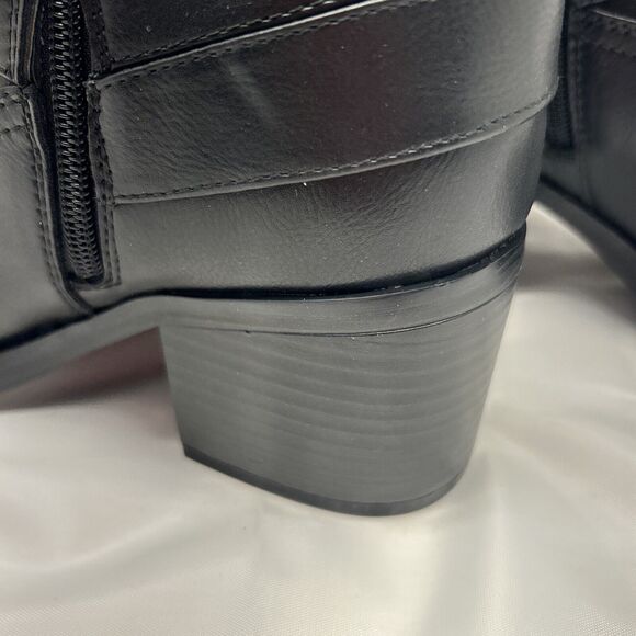 MARC FISHER Laile2 Block Heel Knee High Harness Motocycle Boots Brown SZ 9 NEW - Picture 6 of 10